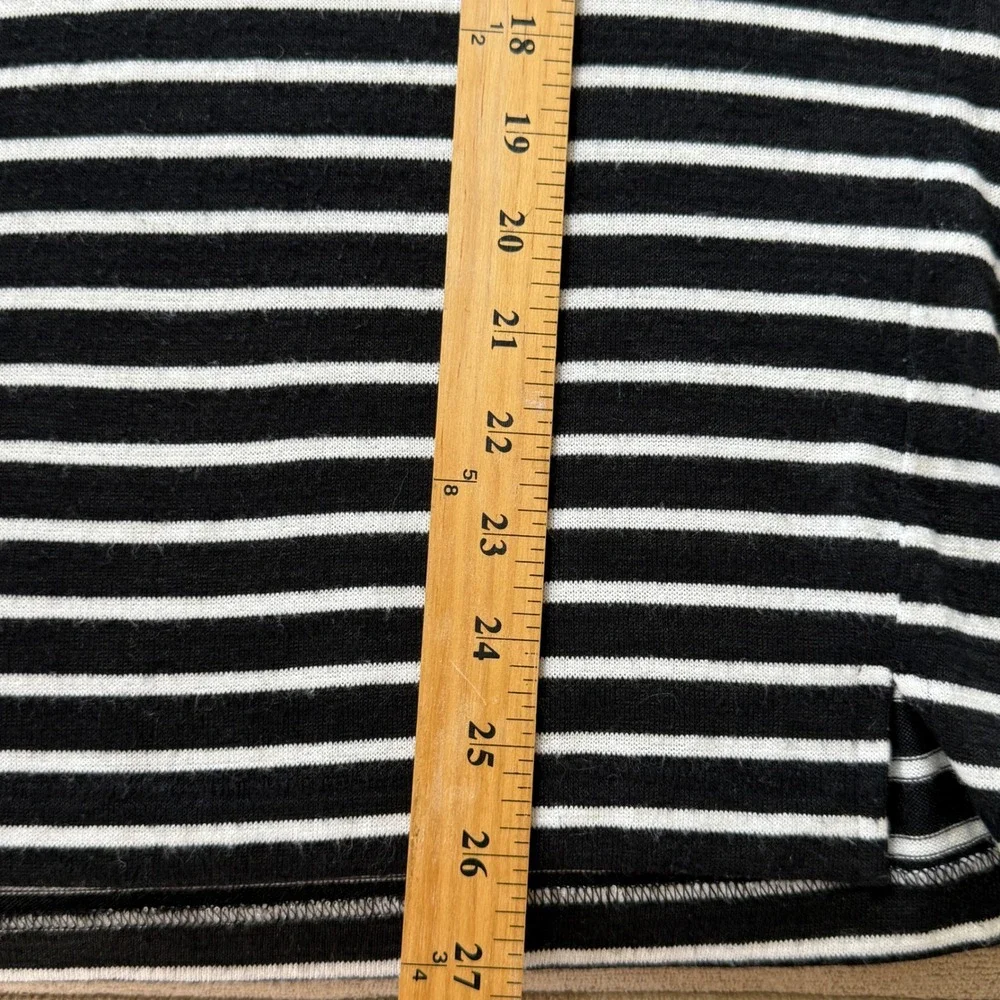 Rag & Bone Black Striped Knit V-Neck Polo Sweater Size XS Nautical Preppy French
